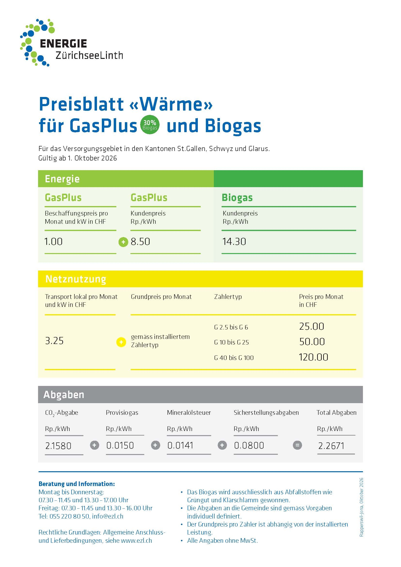 Preisblatt Waerme 2026 10
